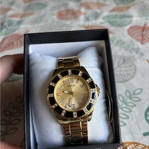 Guess Gold and Black ladies Watch